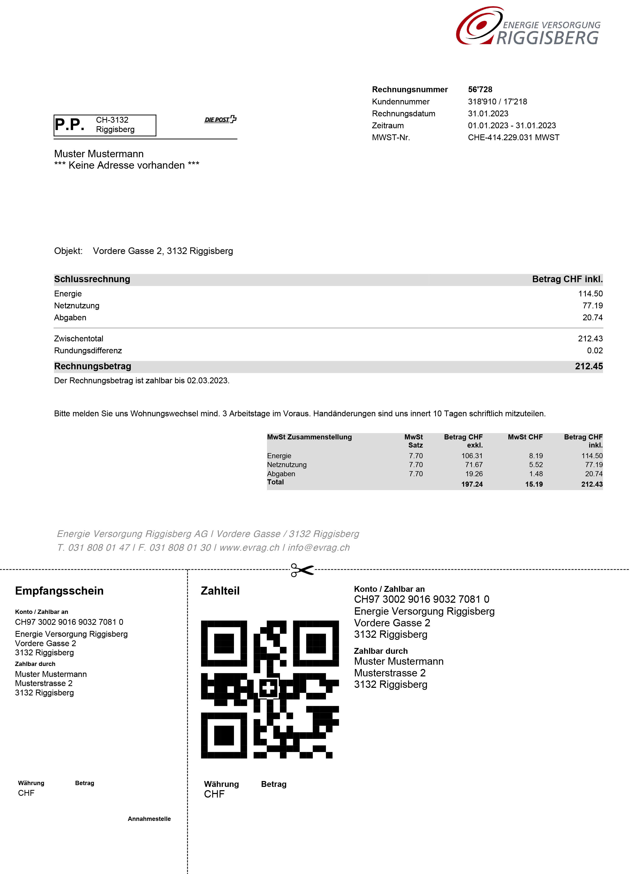 Interaktive Musterrechnung Seite 1